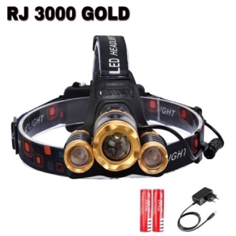Lampada Frontale LED 1000 Lumen In Fibra Di Carbonio Con 3 LED CREE T6 - ProSpectrumLED