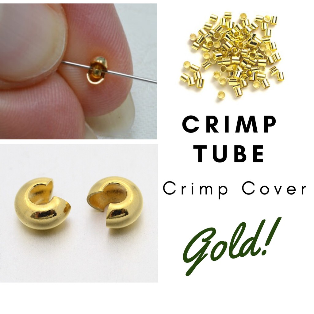 Jual Tube Crimp & Crimp Bead Cover Gold Beadsmith Varian Shopee Indonesia