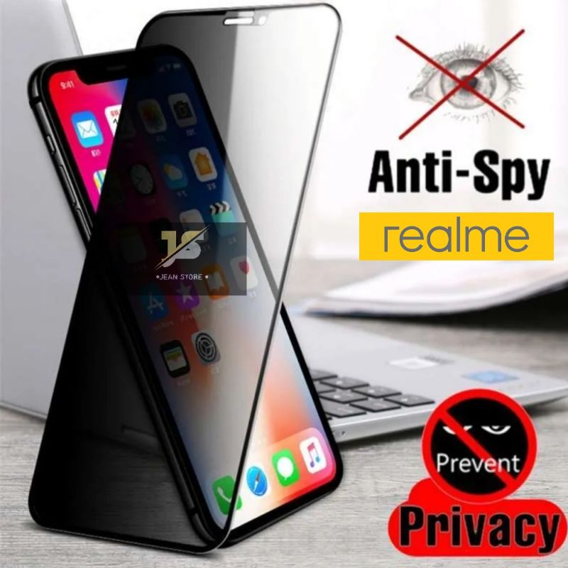Jual REALME ANTI SPY TEMPERED GLASS SCREEN GUARD/ TG