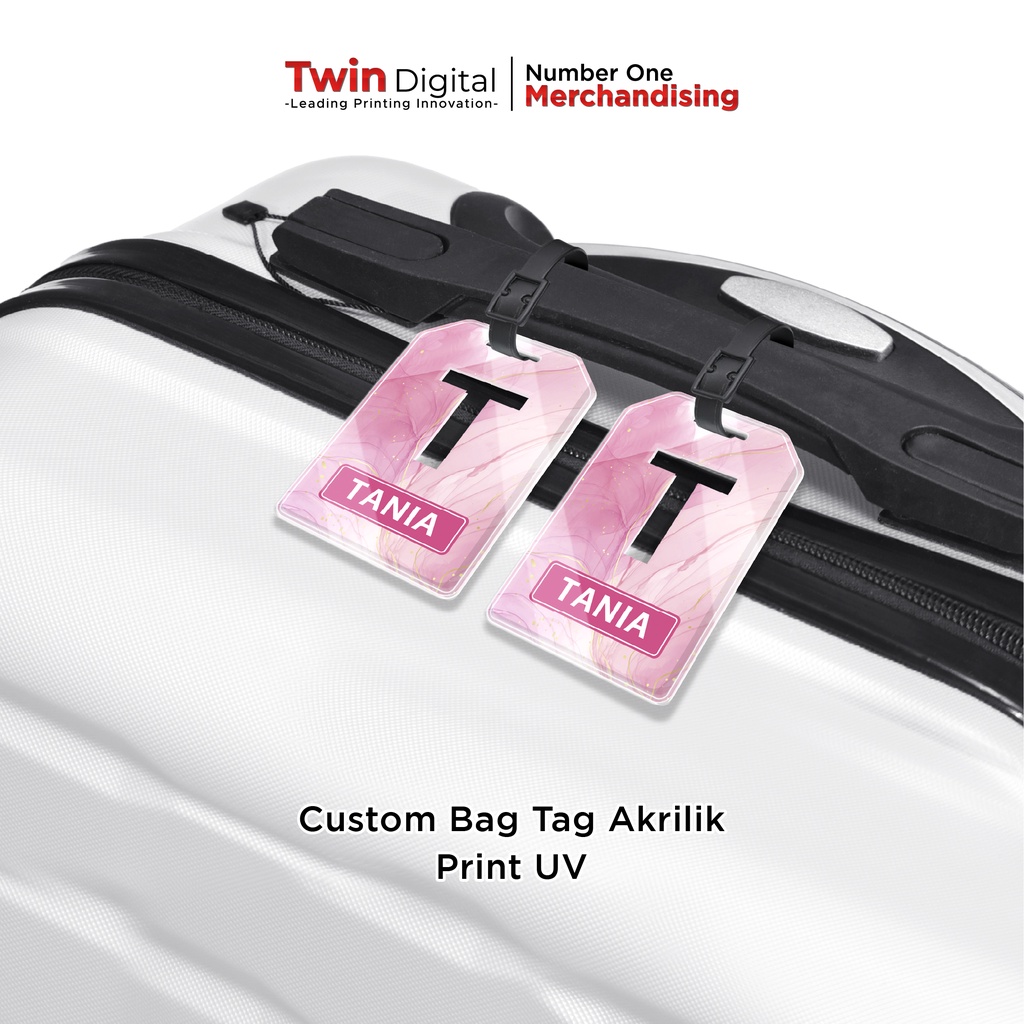 Jual Twindigital Custom Luggage Tag Akrilik Gantungan Label Nama Tas ...
