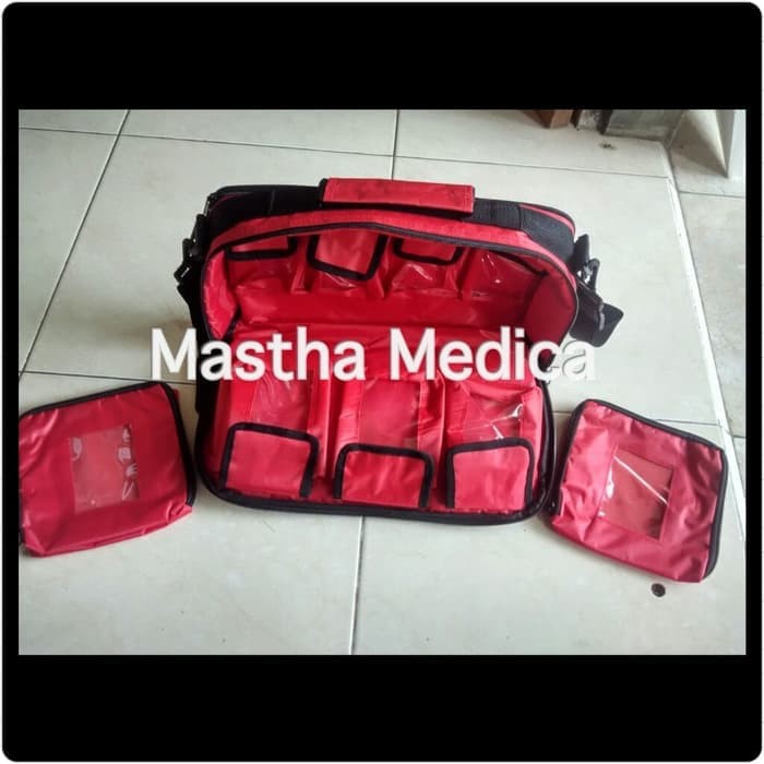 Jual Tas P3K Selempang Jinjing K3 KKK SAR First Aid Kit Bag PMR PMI ...