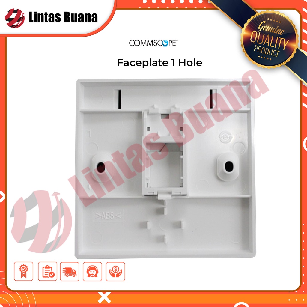 Jual AMP Commscope Faceplate 1-Port / Face Plate 1 Hole ORIGINAL ...