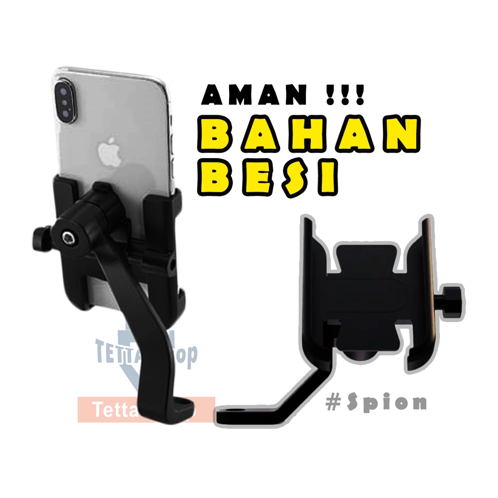 Jual Holder Besi Buat Motor Pasang di Spion I Phone Holder Motor Matic ...