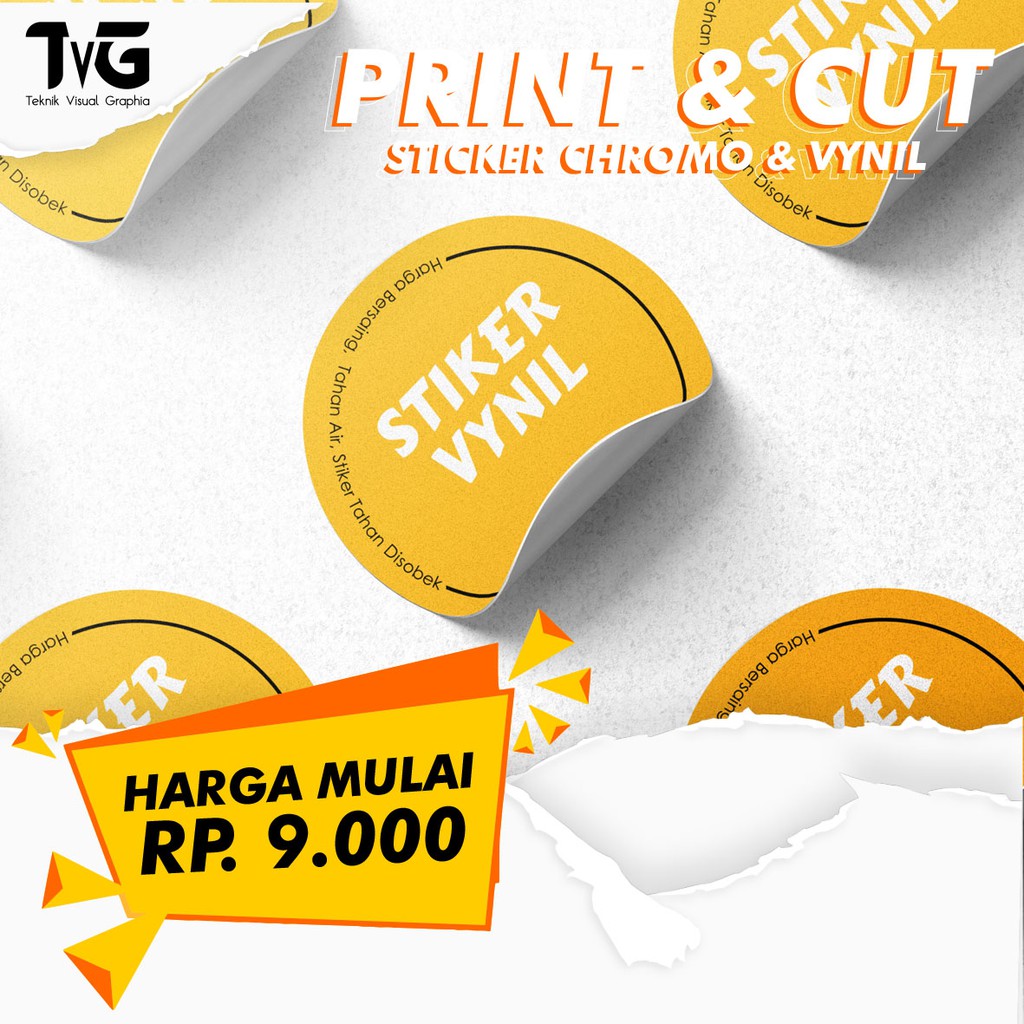 Jual Cetak Stiker Vinyl A3 Label Kemasan Produk Makanan Ringan Kue Bakery Olshop Custom Print 0855