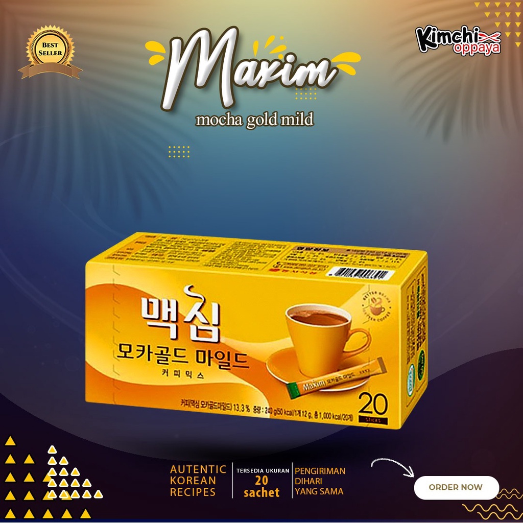 Jual Coffe Maxim Mocha Gold Mild Rasa Moka Korea Coffe 20Sachet 240Gr ...