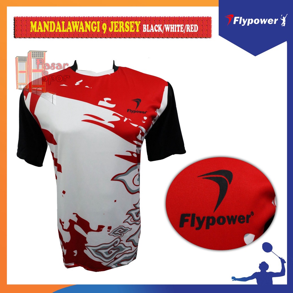 Jual Flypower Mandalawangi 9 Kaos Badminton Original Shopee Indonesia