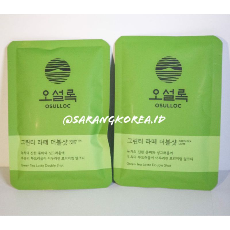 Jual Osulloc Green Tea Latte Double Shot Sachet (pcs) 15g Shopee