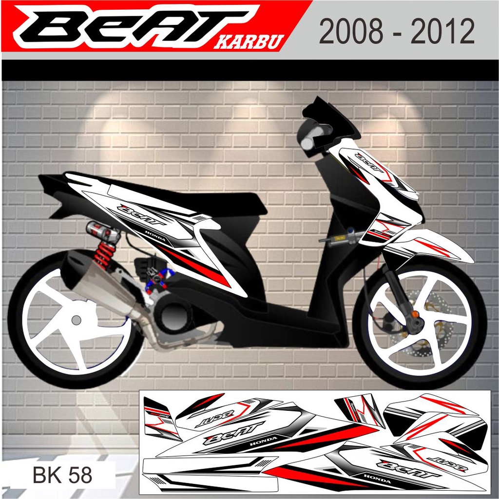 Jual striping list stiker honda beat karbu variasi racing | Shopee