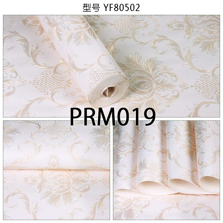 Jual PRM019 CREAM DAMASCUS WALLPAPER PREMIUM STICKER EMBOSS TIMBUL WAL