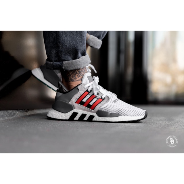 Sepatu Pria Adidas EQT Support 91 18 White Red Grey Two PRM