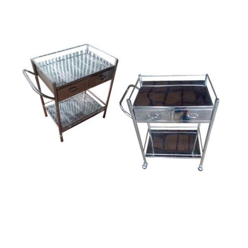 Jual Troli instrumen 3 rak stainless / meja instrumen 3 susun rak ...