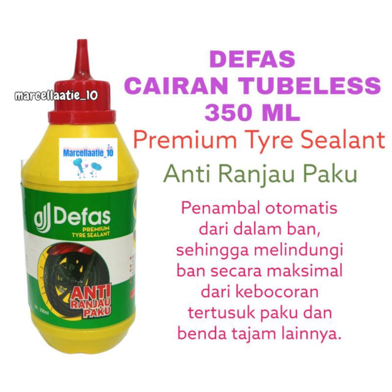 Jual DEFAS CAIRAN TUBELESS 350 ML CAIRAN PENAMBAL BOCOR ANTI RANJAU ...