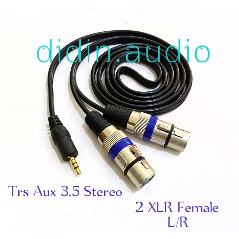 Jual Kabel Splitter Trs Audio Aux Mm Stereo Male To Ts Akai Mm Mono Male Cabang L R