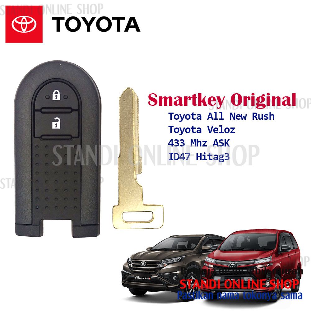 Jual Remote Set Kunci Smartkey Toyota New Rush Veloz Agya Original ...
