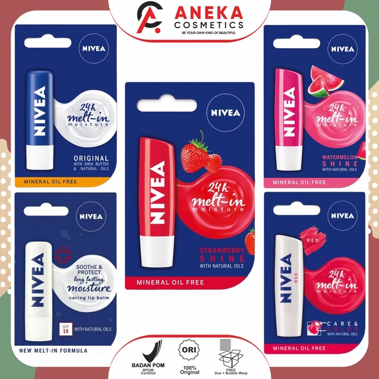 Jual NIVEA LIP BALM / LIP CARE ORIGINAL SOOTHE & PROTECT