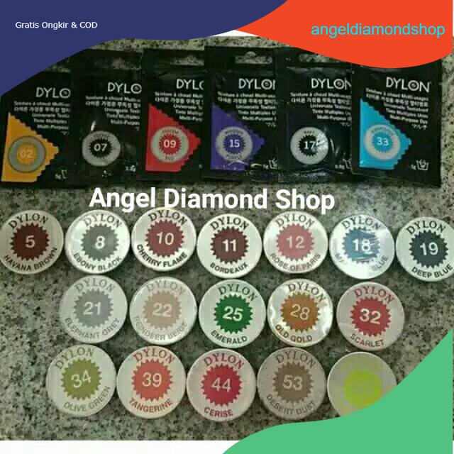 Jual COD DYLON PEWARNA TEKSTIL - PEWARNA PAKAIAN - PEWARNA KANCING ...