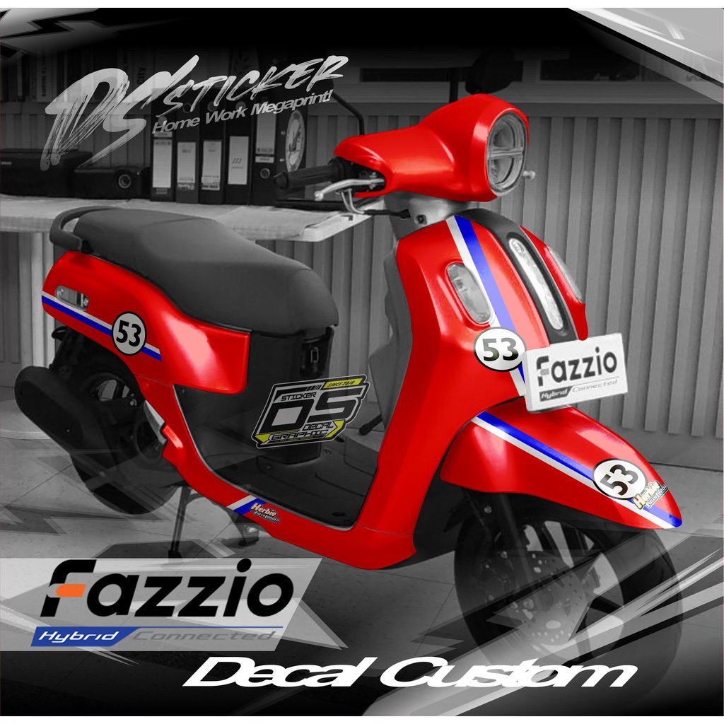 Jual 0335 Decal Sticker Yamaha Fazzio Fazio Fullbody Motif Herbie ...
