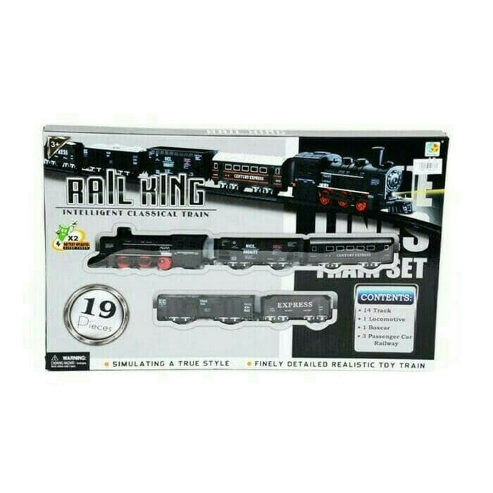 Jual Mainan Kereta api Rail king besar 19pcs batre - rell train ...