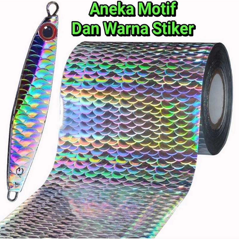 Jual Stiker Hologram Sisik Ikan Sticker Metal Jig Lure Stiker Hologram