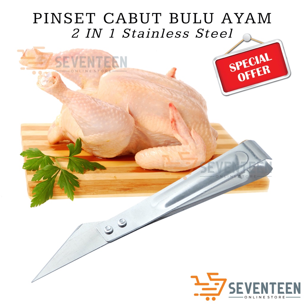 Jual SEVENTEEN PINSET DAPUR 2IN1 SERBAGUNA PINSET PISAU ALAT PEMBERSIH ...