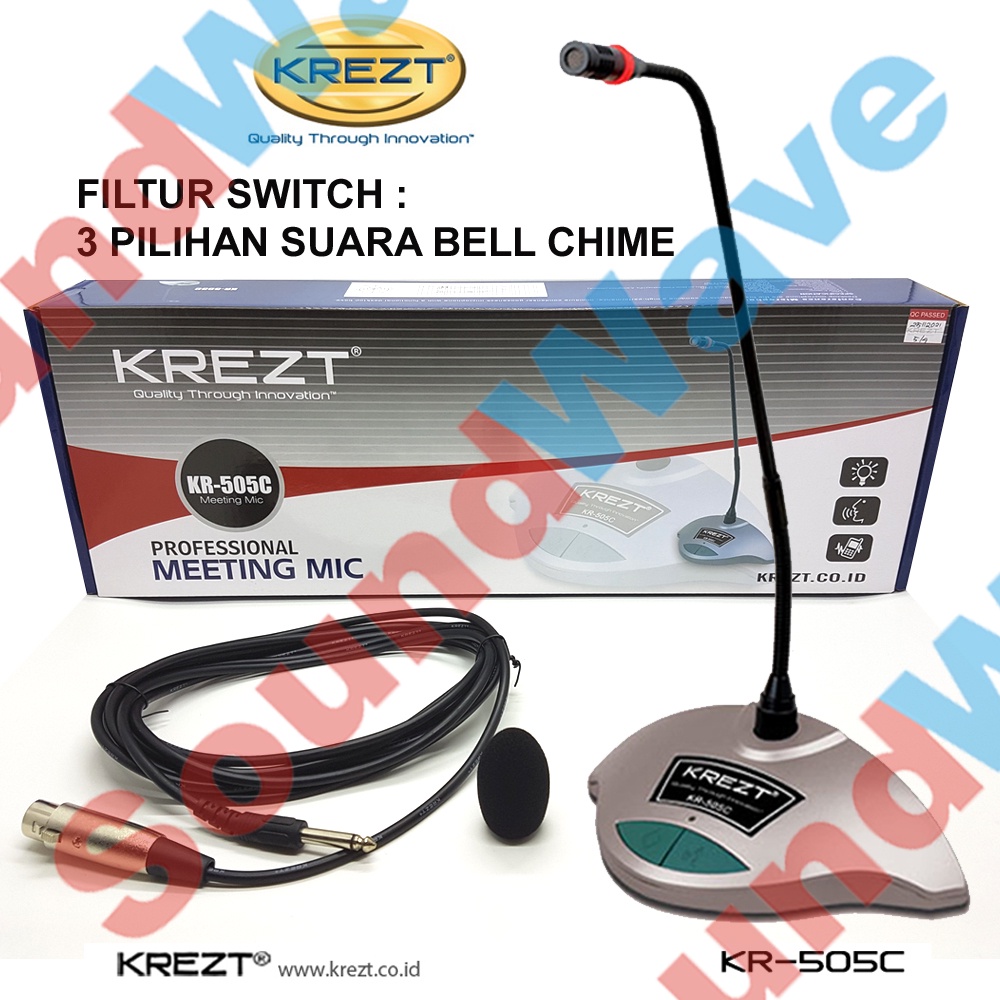 Jual KREZT KR 505C MIC GOOSENECK CONDENSER 3 CHIME BELL MICROPHONE