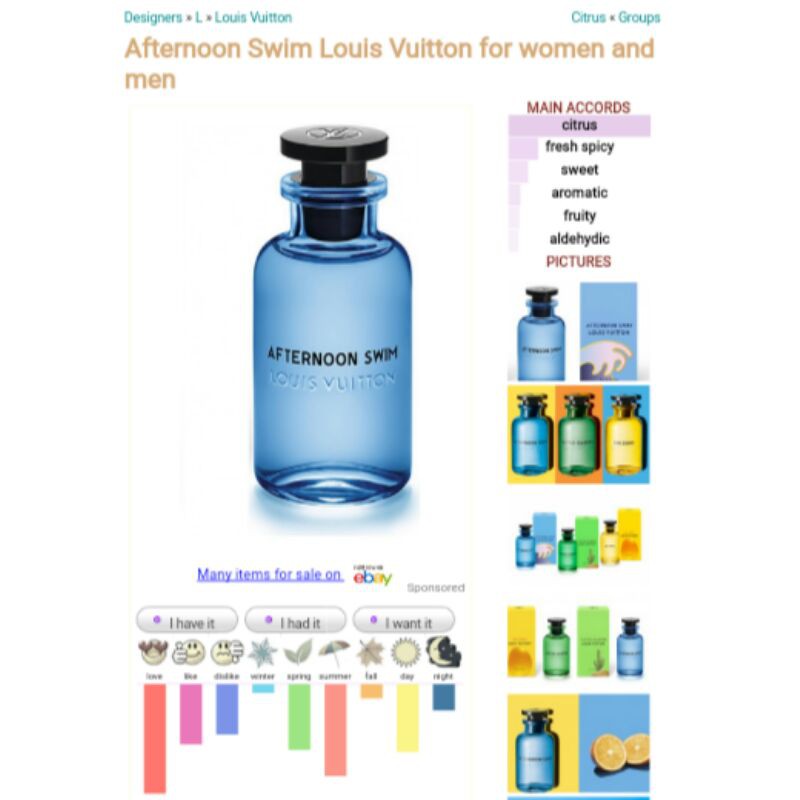 Jual BIBIT PARFUM. BIBIT PARFUM L0UIS VUITT0N AFTERNOON SWIM