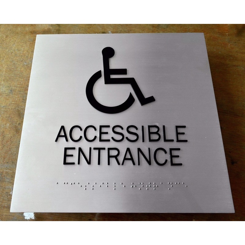 Jual Braile Huruf Tuna Netra Sign Akrilik Tanda Entrance Disable No