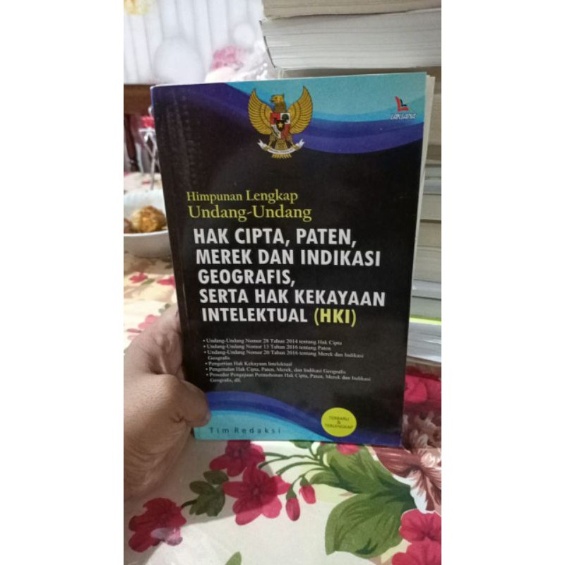 Jual Himpunan Lengkap Undang-undang Hak Cipta,paten,merek,dan Indikasi ...