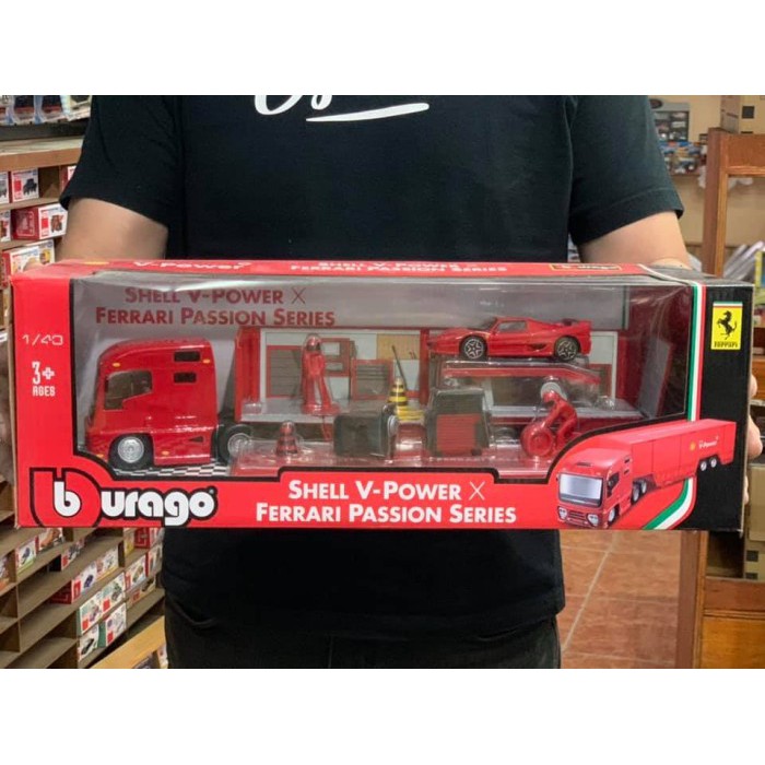 Jual Bburago 1/43 Shell Ferrari Hauler + Ferrari F50 | Shopee Indonesia