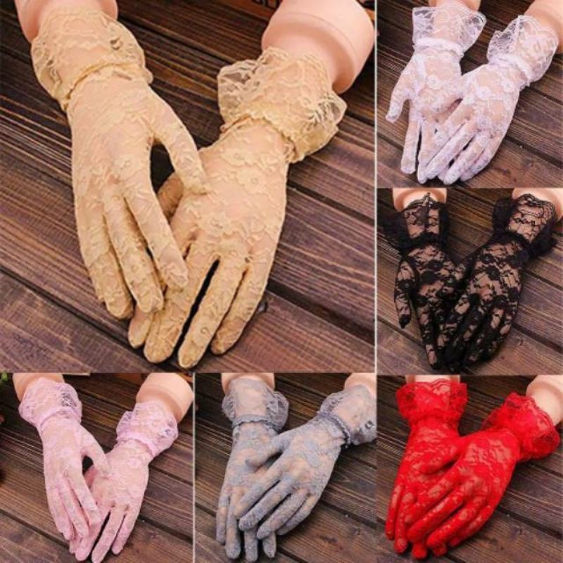 Jual Sarung Tangan Pengantinsarung Tangan Pengantin Renda Brokat Bridal Wedding Gloves Shopee 6799