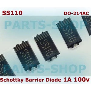 Lot De 100 Diodes Schottky SS110 SMD 1A 100V - Redresseurs De Surface SMA DO-214AC