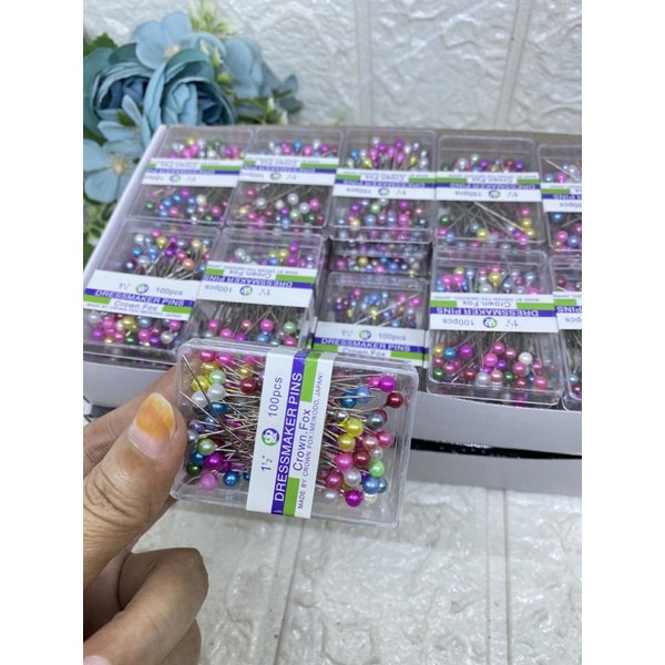 Jual COD Joy KTB Jarum Pentul Crown Fox Box Dus Mika isi 100 pcs