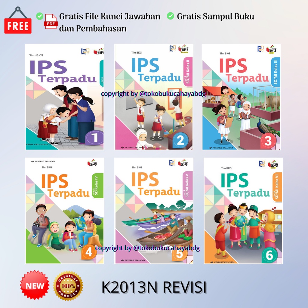 Jual Buku Ips Terpadu Kelas 1 2 3 4 5 6 Sd K13n Erlangga Baru Original