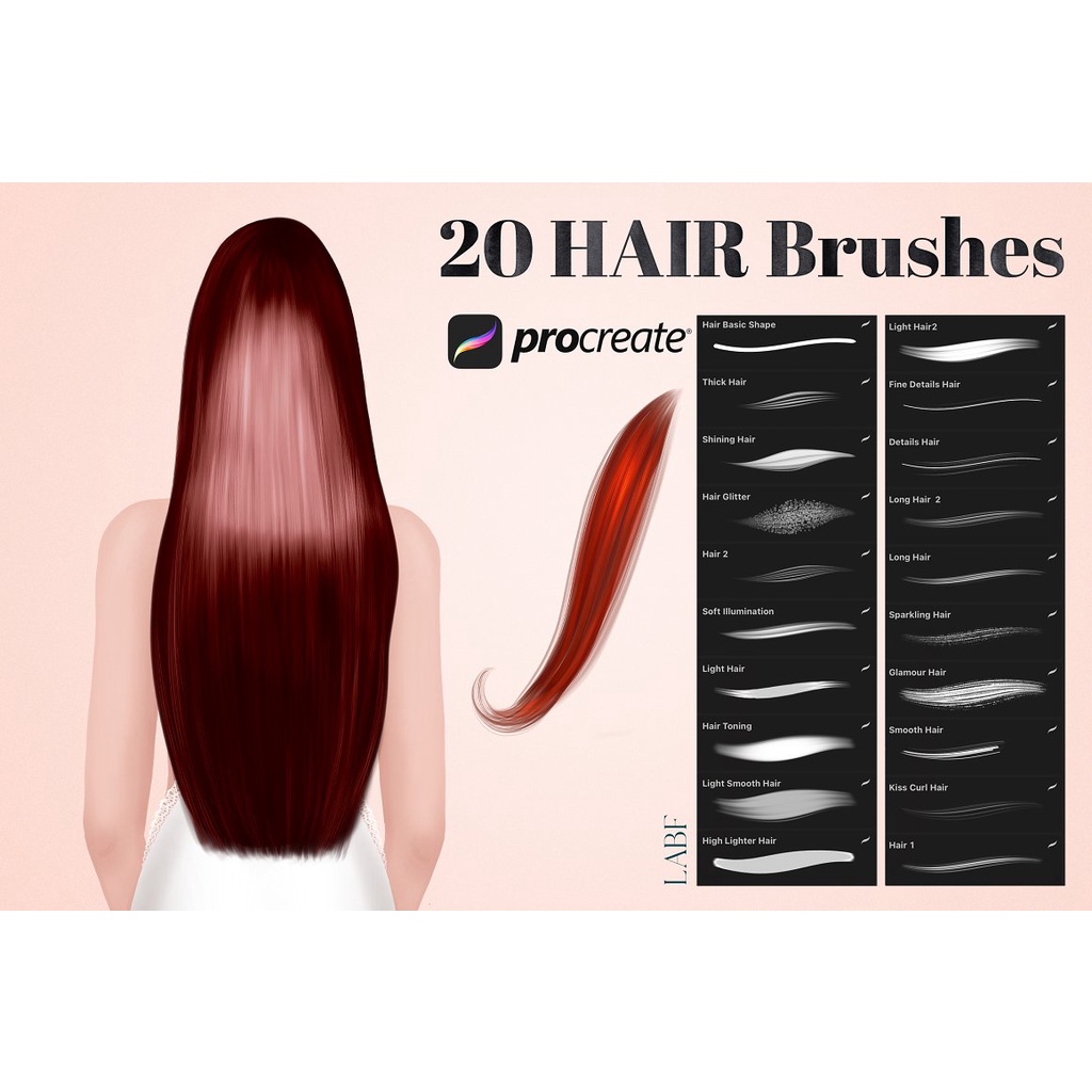 Jual Procreate Brush - 20 Procreate Hair Brushes | Shopee Indonesia