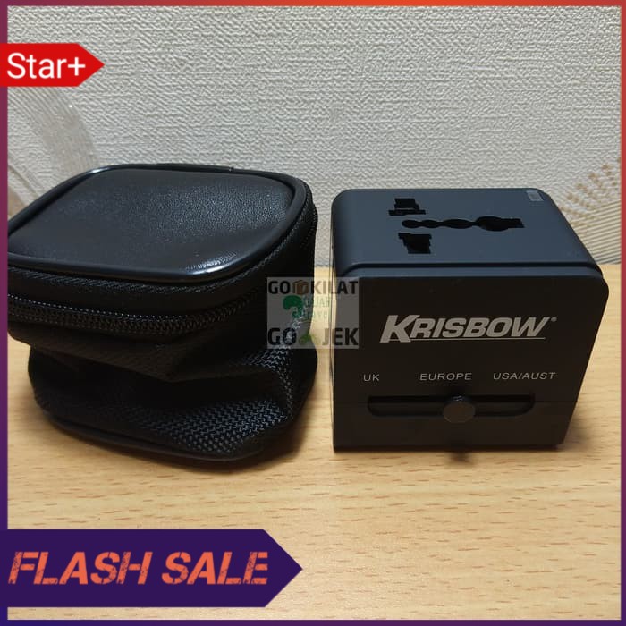 Jual UNIVERSAL ADAPTER ADAPTOR USB KRISBOW WAJIB TRAVEL KELUAR NEGERI ...