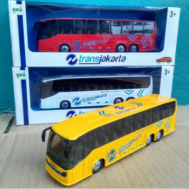 Jual Miniatur Bus Mobil Mainan Transjakarta Busway | Shopee Indonesia