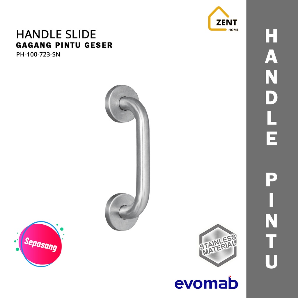 Jual evomab Handle Gagang Pintu Geser Sliding Stainless PH100-723 ...
