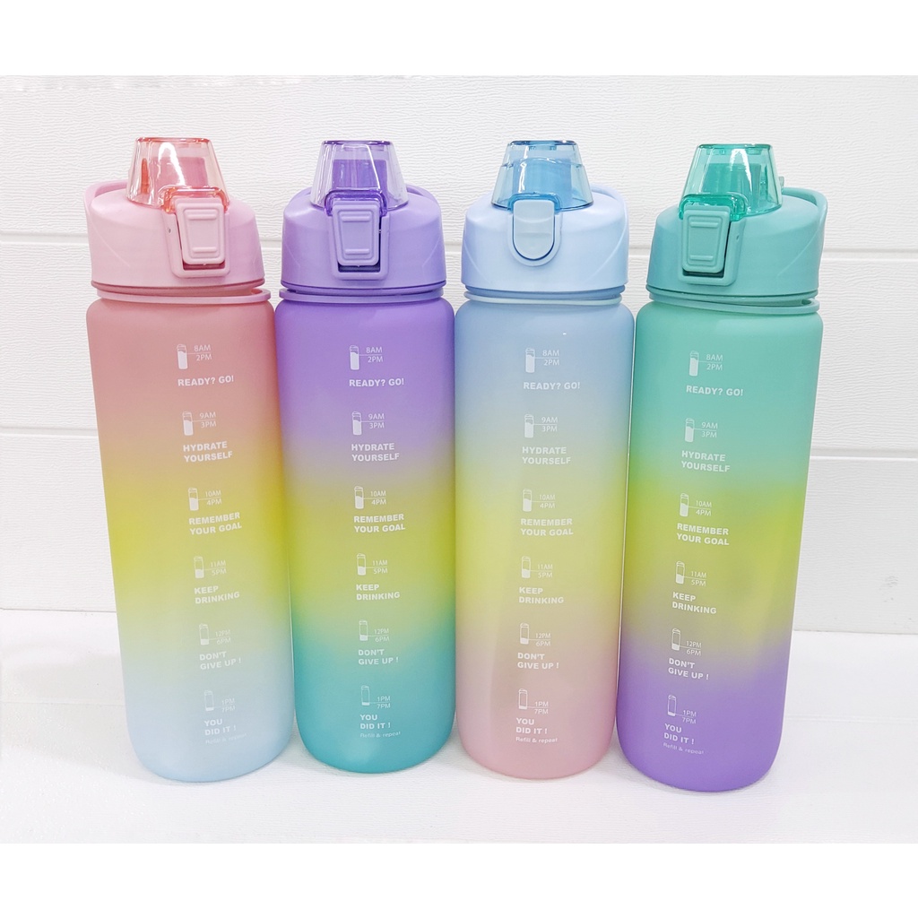 Jual BOTOL/TUMBLER MINUM GRADASI COLOURFULL PASTEL 1 LITER | Shopee ...
