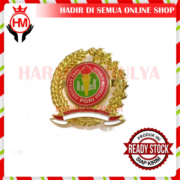 Jual Pin PGRI Pin Persatuan Guru Indonesia Model Padi Dan Kapas Murah ...