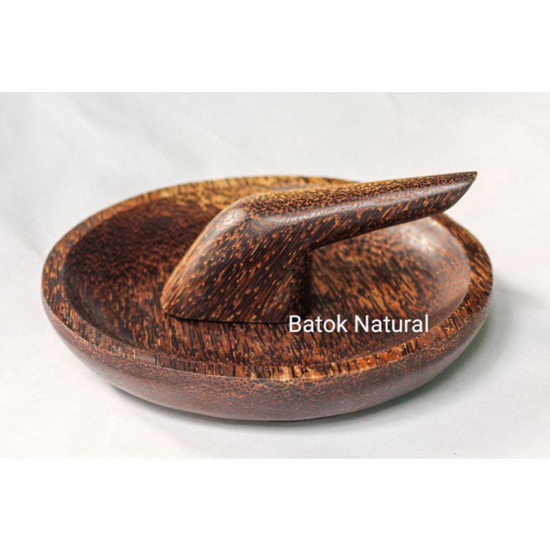 Jual COBEK COWEK ULEKAN MUNTU KAYU AREN DIAMETER 20CM FOODGRADE CRAFT ...