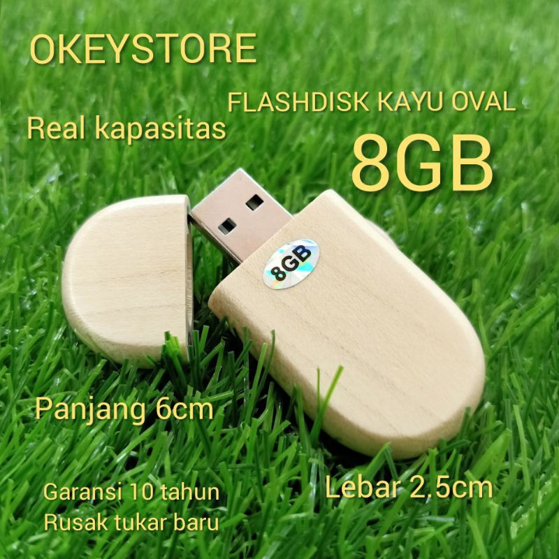 Jual FLASHDISK 8GB KAYU OVAL NON BOX FDWD02 REAL KAPASITAS | Shopee ...
