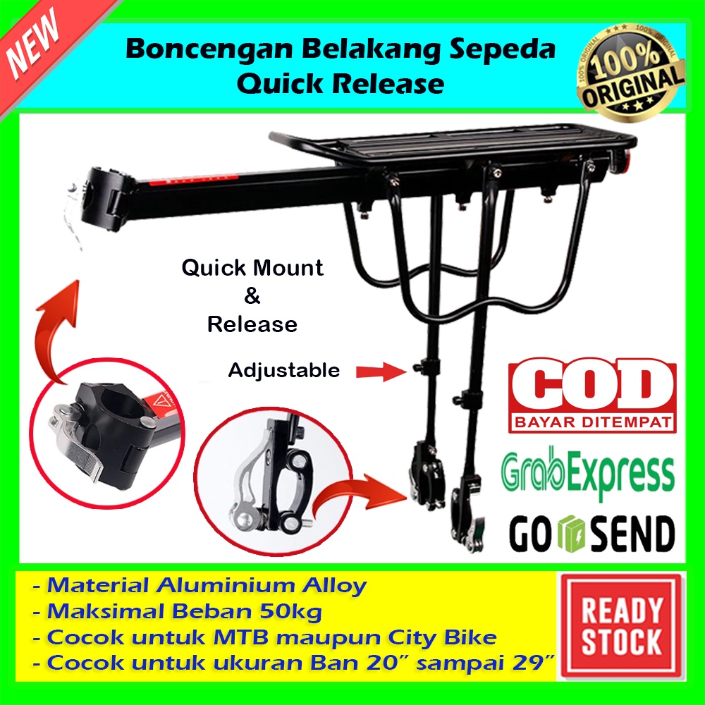 Jual Boncengan Belakang Sepeda Metal Alloy Luggage Carrier Rear Rack ...