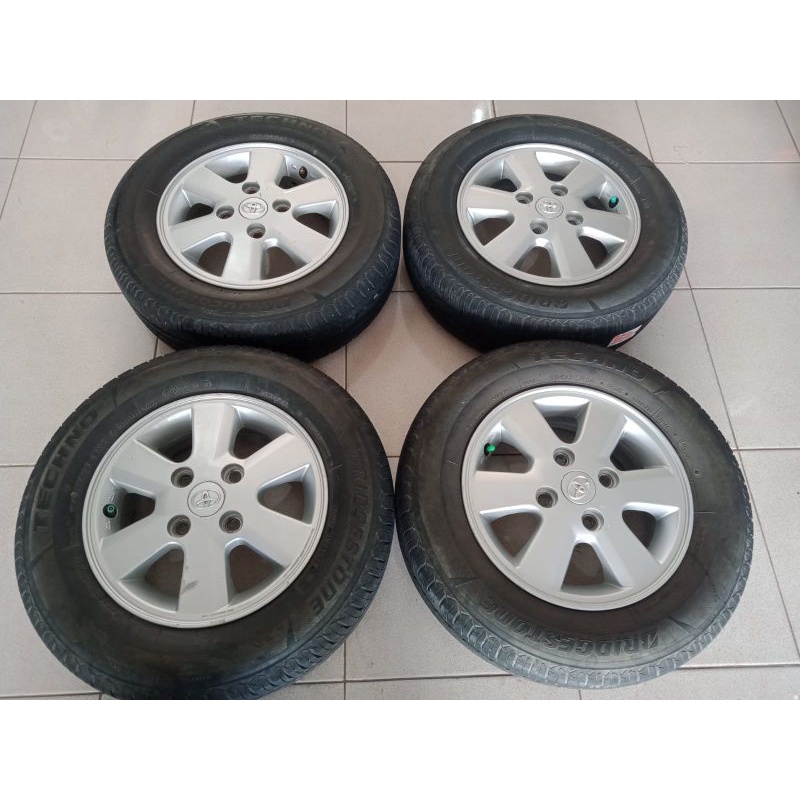 Jual VELG BEKAS MURAH ORIGINAL TOYOTA AVANZA RING 14 PCD 4X114.3 + BAN ...