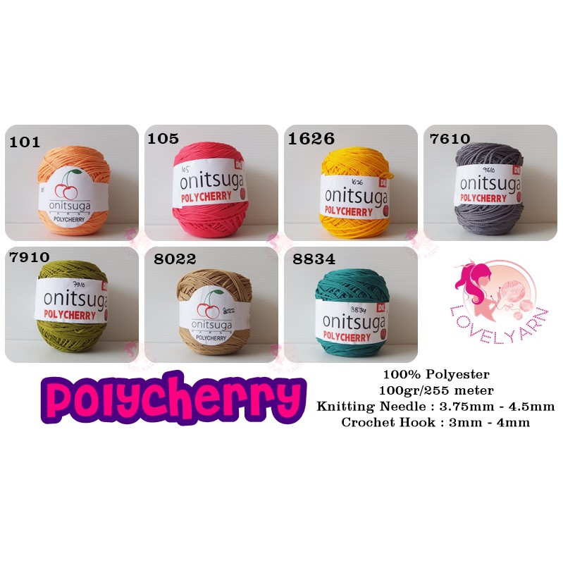 Jual Benang Rajut Onitsuga Polycherry | Shopee Indonesia