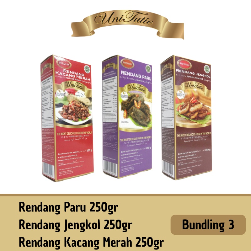 Jual Unitutie Rendang Kacang Merah 250gr Unitutie Rendang Jengkol