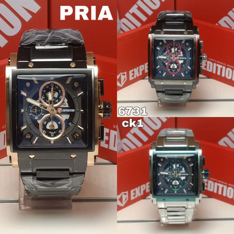 Jual Jam tangan pria Expedition E6731M 6731 ORIGINAL BERGARANSI RESMI