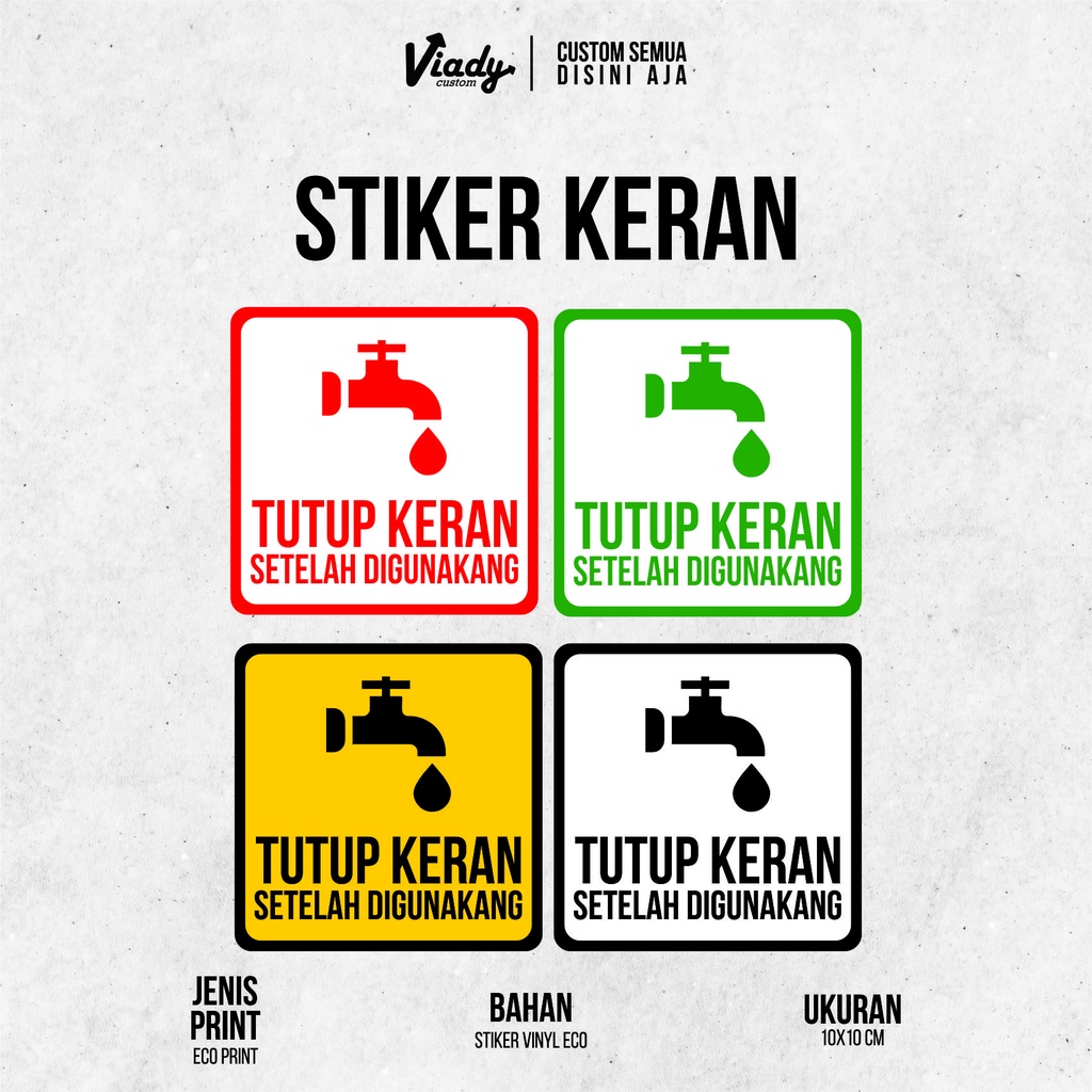 Jual STIKER KERAN | STIKER MASJID | STIKER PERINGATAN | 10x10cm ...