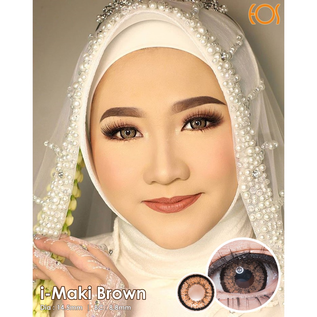 Jual Softlens EOS iMaki Gray Brown Blue minus 08 Lens Korea Murah 14