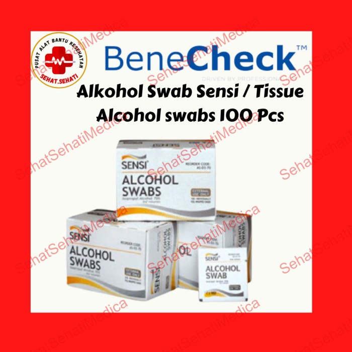 Jual Alkohol Swab Sensi Tissue Alcohol Swabs Pcs Shopee Indonesia