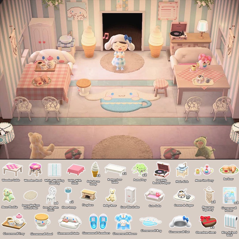 Jual Cute Cinnamoroll Design Room Set Animal Crossing ACNH Shopee